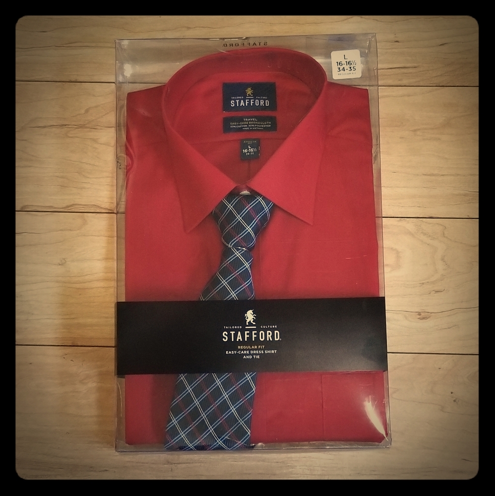 Stafford Dress Shirt and matching tie